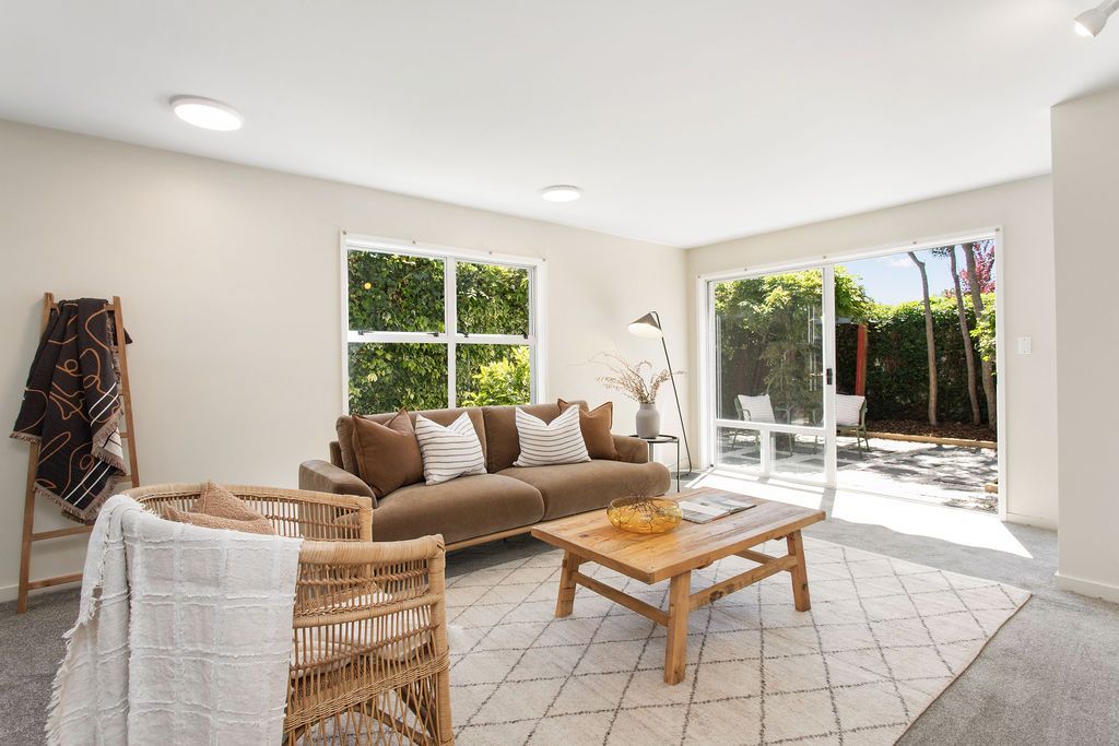 Living area before central Christchurch apartment renovation