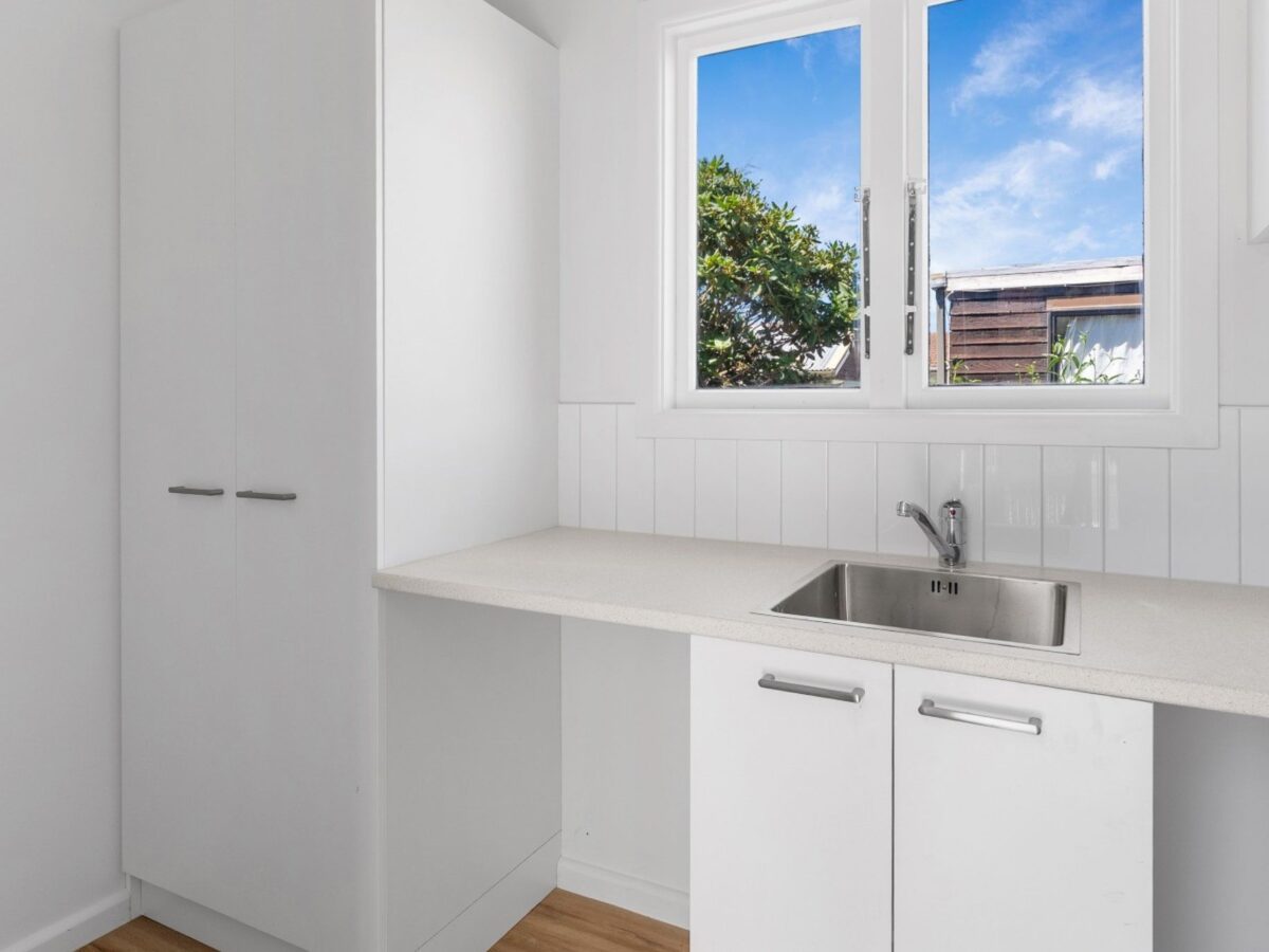 Renovated laundry in Christchurch by Gareth Davis Builders