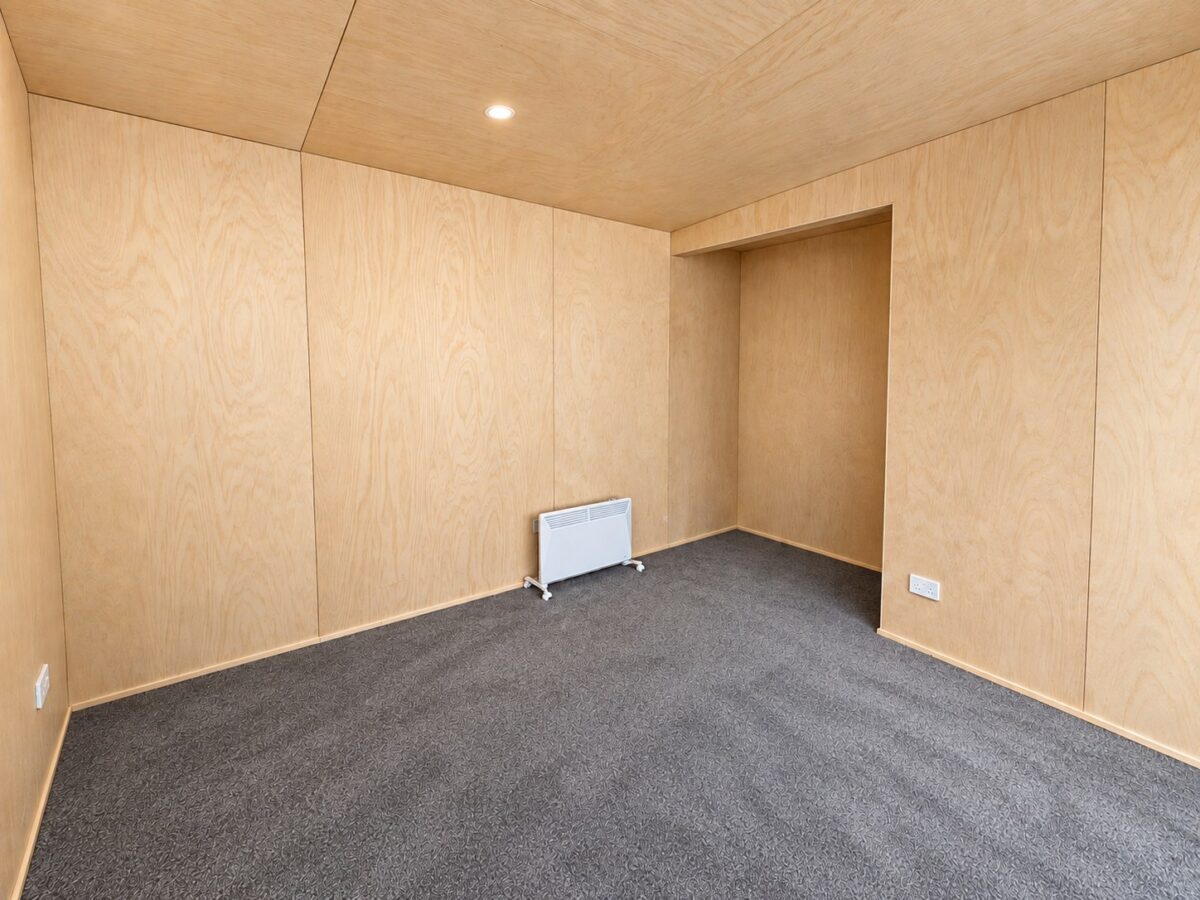 sleepout cabin interior built by gareth davis builders